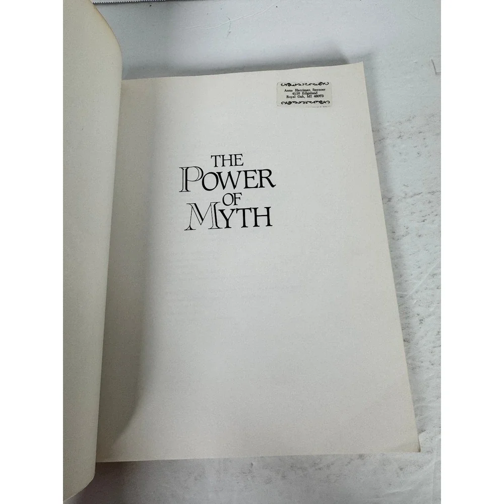 Power of Myth Joseph Campbell 1988 Illustrated Mythology Doubleday Paperback